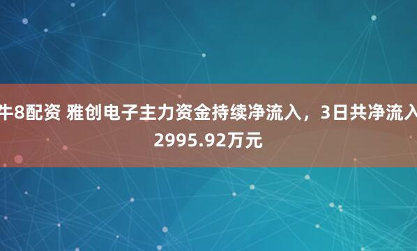 牛8配资 雅创电子主力资金持续净流入，3日共净流入2995.92万元